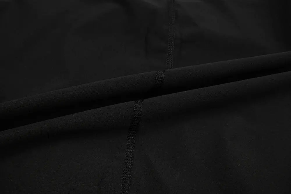 Waist trainer sauna suit fabric close-up, black, Simples Market