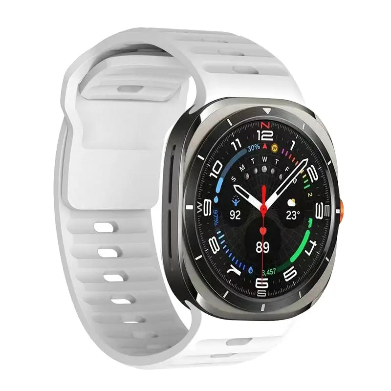 Simples Market Marine Band silicone strap for Samsung Galaxy Watch Ultra2 47mm, white