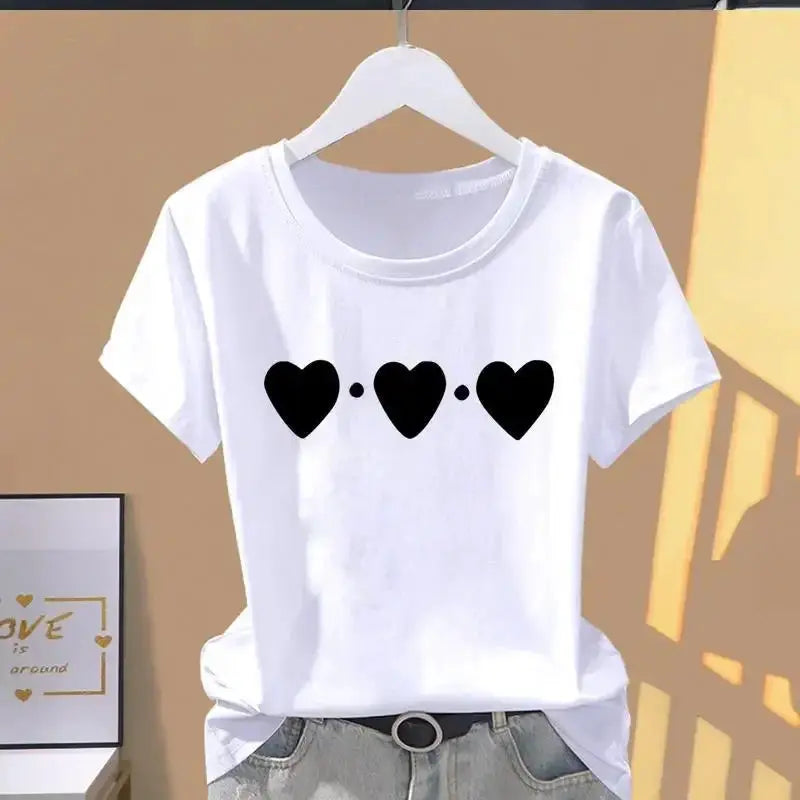 Women Floral Print Oversized Short Sleeve T Shirt Graphic Tee Casual Everyday Summer Top