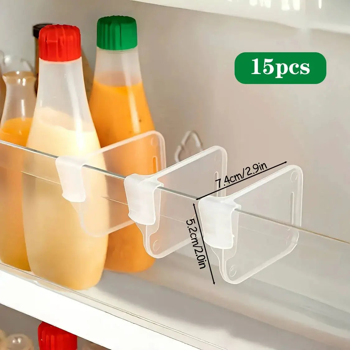 5 10 15 20 Pieces Sturdy Clear Refrigerator Organizer Dividers Adjustable Fridge Storage Space Saving Compartments