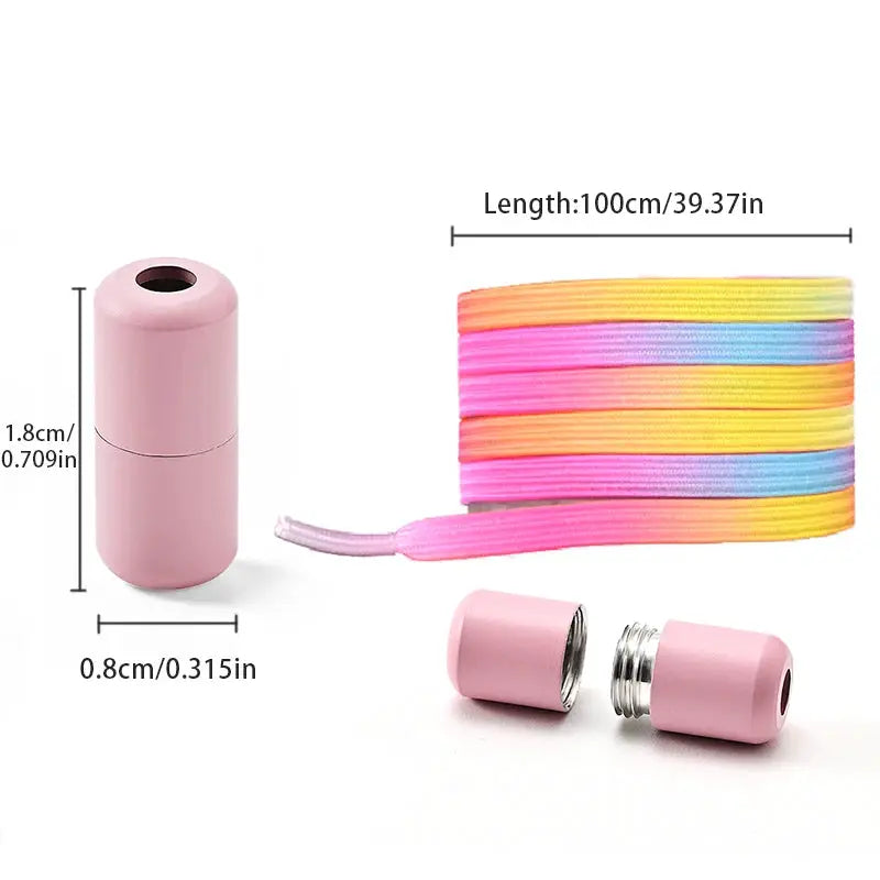 No Tie Elastic Sneaker Laces With Colorful Buckle Pearl Light For Easy Slip On Shoes 1 Pair 2 Pairs 4 Pairs