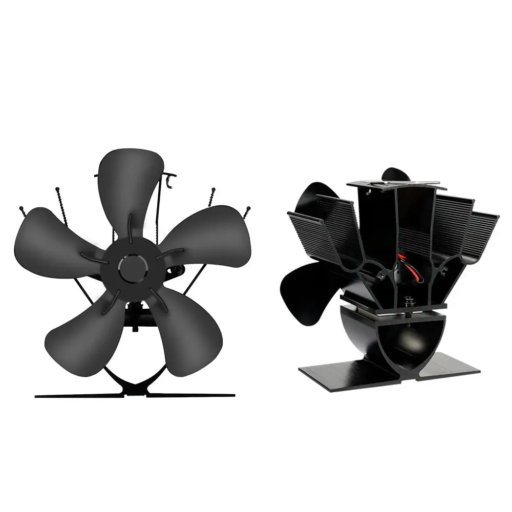 Mini Stove Fan Heat Powered Fireplace Fan 5 Blade Quiet Eco Friendly Wood Burner Home Winter Heat Distribution