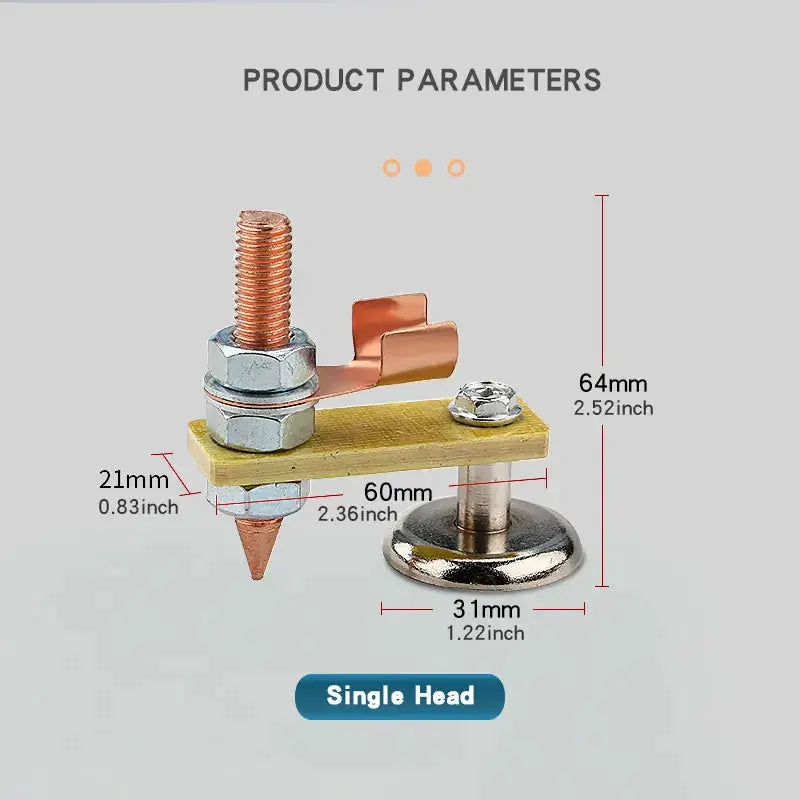 1 Pc Welding Magnet Head Magnetic Ground Clamp Holder For Welder Sheet Metal Repair And Ground Wire Fixture