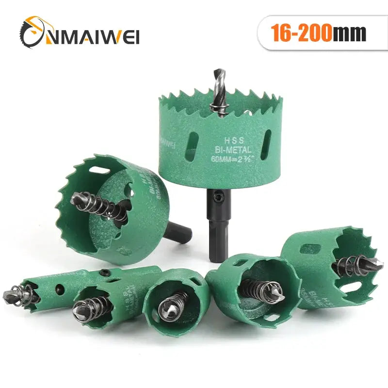 1 Piece 16 to 200mm Bimetal Wood Hole Saw Drill Bit HSS Steel M42 Core Suitable for Downlight Plasterboard Opening