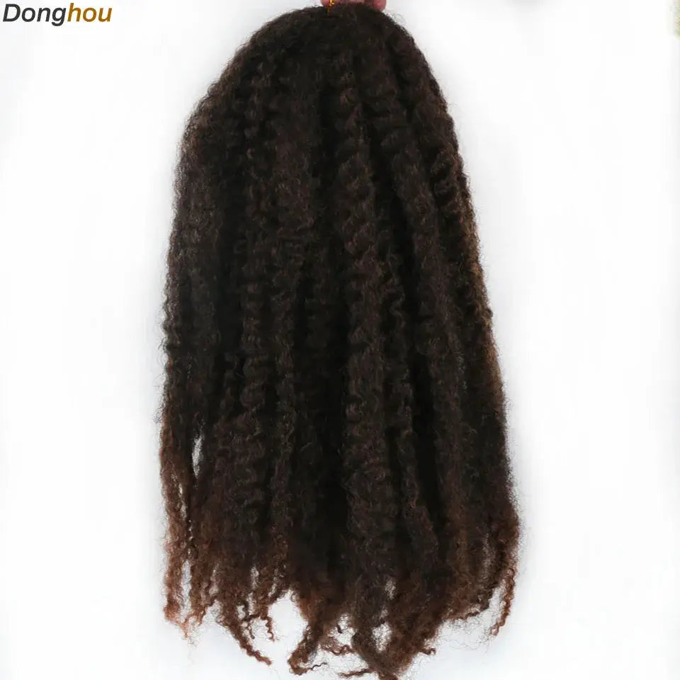 Simples Market Marley Hair 18in synthetic Marley braiding hair, ombre black–brown–blonde–grey