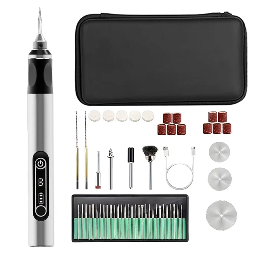 JANGKLIFE USB Cordless Rotary Tool Kit Engraving Pen For Jewelry Metal Glass Wood DIY Mini Wireless Drill