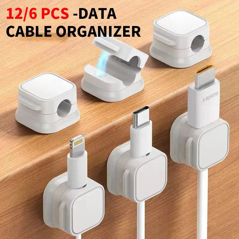 NovaGrip Magnetic Cable Clips Under Desk Cord Holder For Smooth Adjustable Cable Management On Any Flat Surface