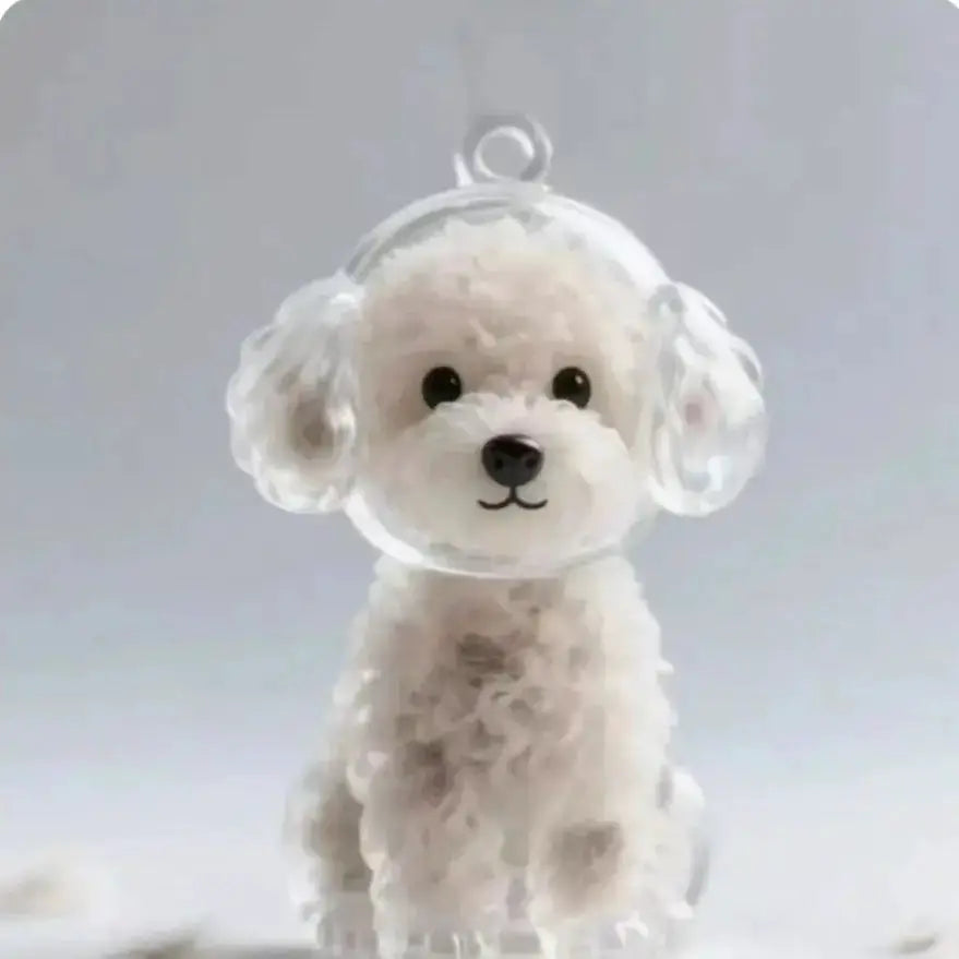 Transparent Dog Hair Storage Pendant Keychain For Memorial Keepsake DIY Fur Bottle For Pet Lovers