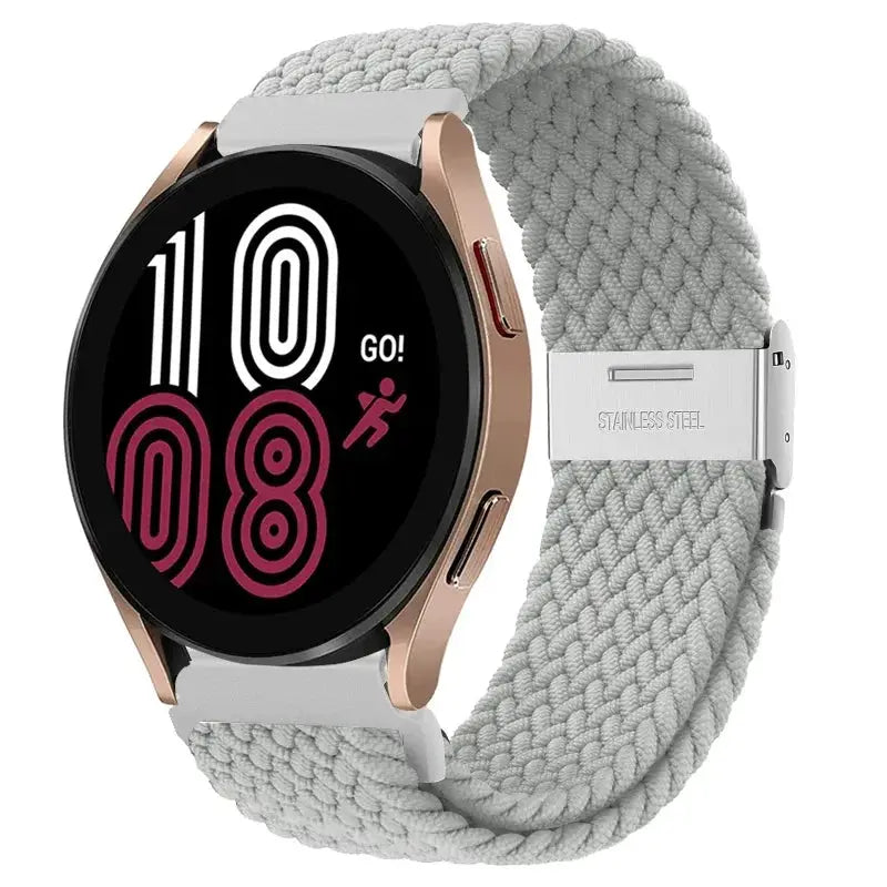 20mm 22mm Nylon Band for Samsung Galaxy Watch 6 5 4 40/44mm 5Pro Active 2 Gear S3 Braided Elastic Bracelet for Huawei GT2/3 4Pro