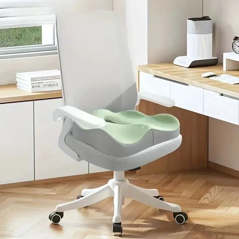 OrthoEase Memory Foam Seat Cushion With 3D Ergonomic Support For Posture And All Day Comfort