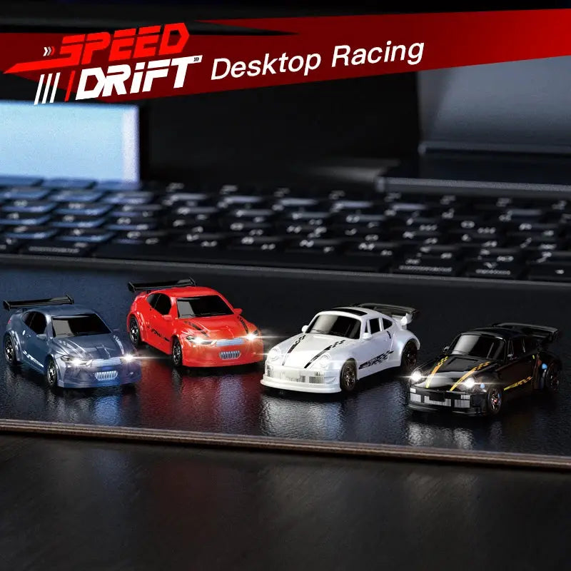 KF20 One Sixty Fourth Scale High Speed Drift RC Car 4WD With 2 Ghz Remote Control For Desktop Racing GTR Model Toy Gift