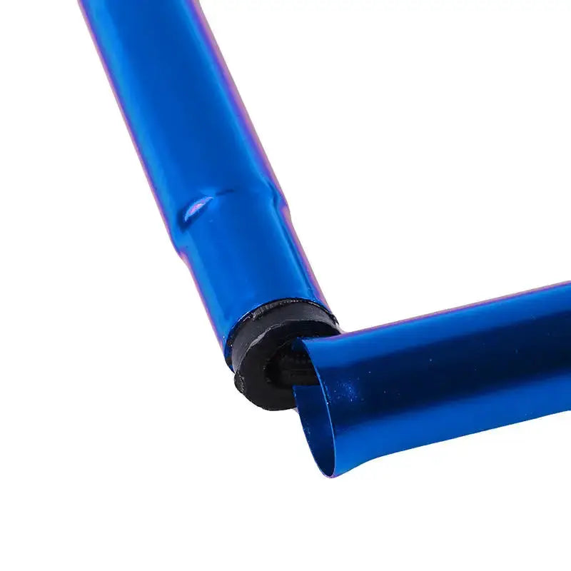 Telescopic blue aluminum trekking pole with folding design