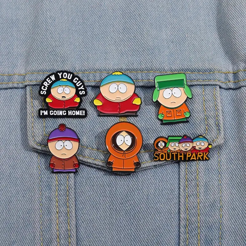 Custom Cartoon Character Enamel Pins Set Cute Metal Brooches Lapel Badges Gift For Kids Friends