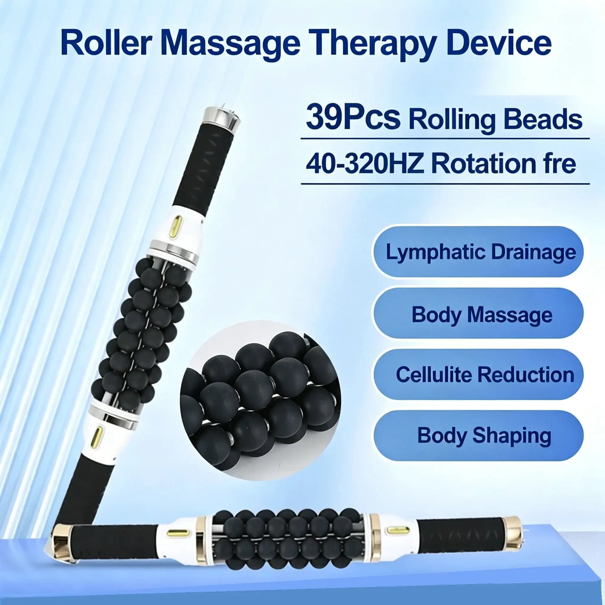 Rolling bead massager by Simples Market, 40W high-frequency device for cellulite and lymph drainage