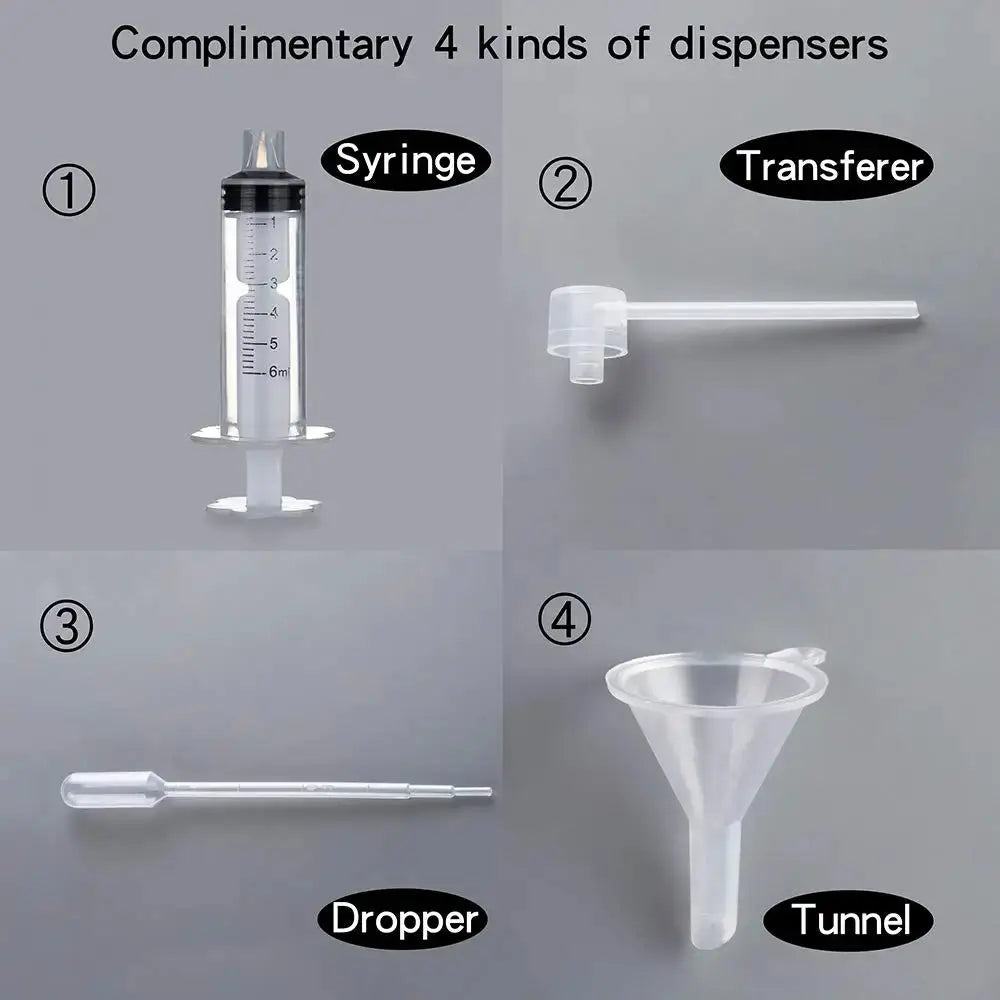 Two 50ml Frosted Glass Empty Spray Bottles With Four Perfume Dispensers Perfume Atomizers Set