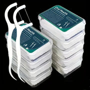 BrightSmile Disposable Dental Floss Picks 50 Count Deep Cleaning For Plaque Removal Portable Travel Pack