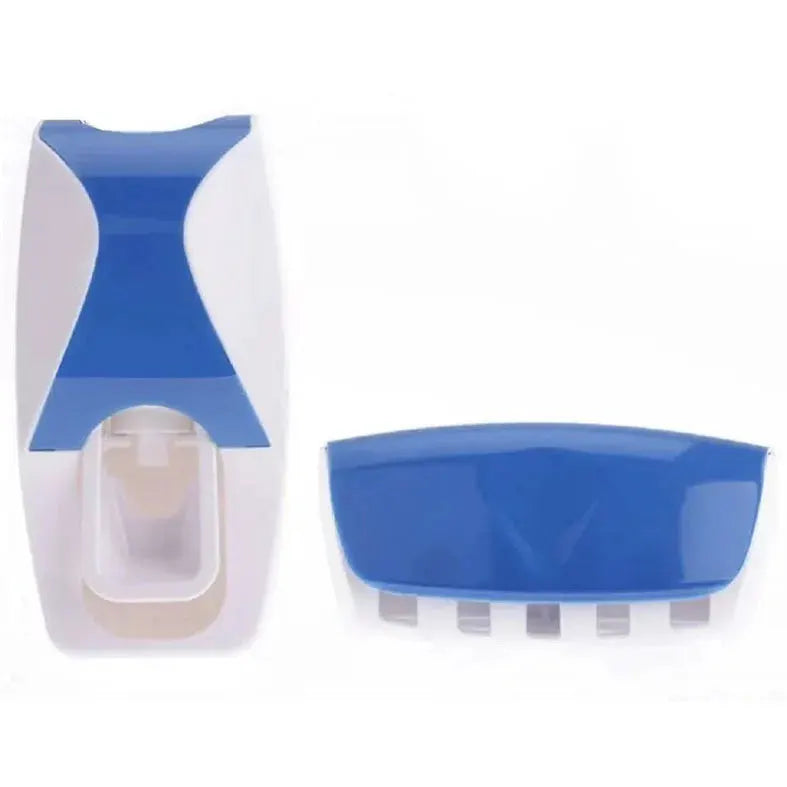 Wall Mounted Toothbrush And Toothpaste Holder Set With Automatic Dispenser And Cup Holder