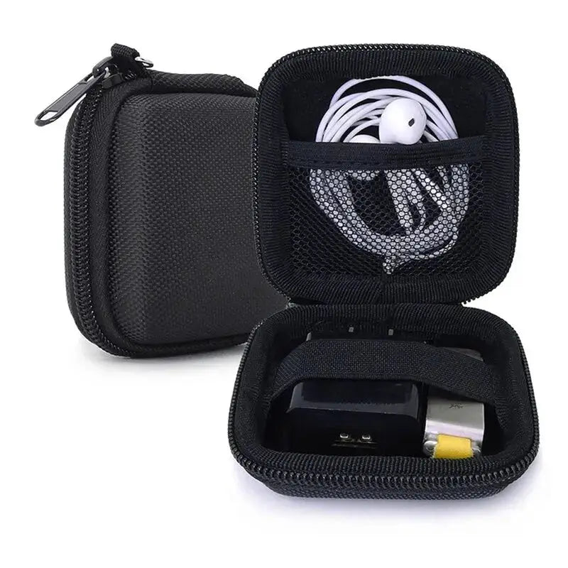 NovaTech Portable Earphone Storage Bag And Data Cable Organizer Case For Chargers USB Drives Multifunctional Protector