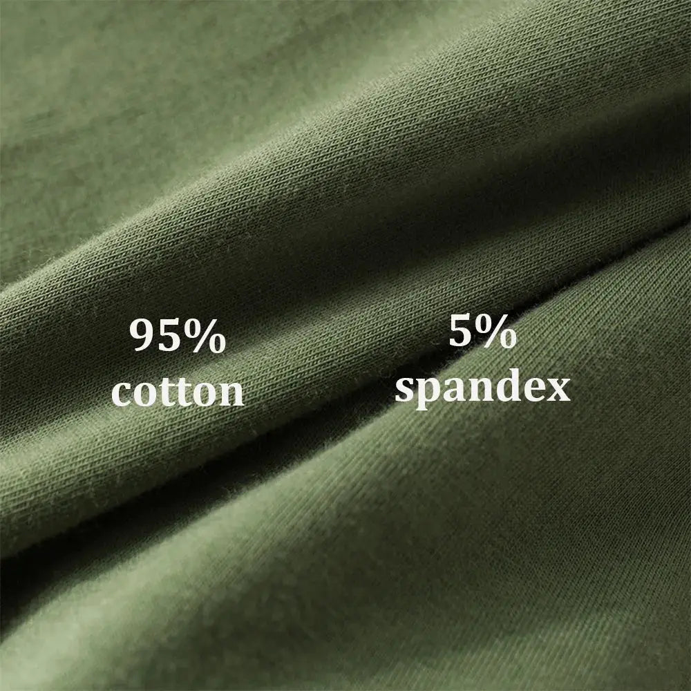 Women's panties 3-pack in olive-green cotton-spandex fabric; 95% cotton, 5% spandex