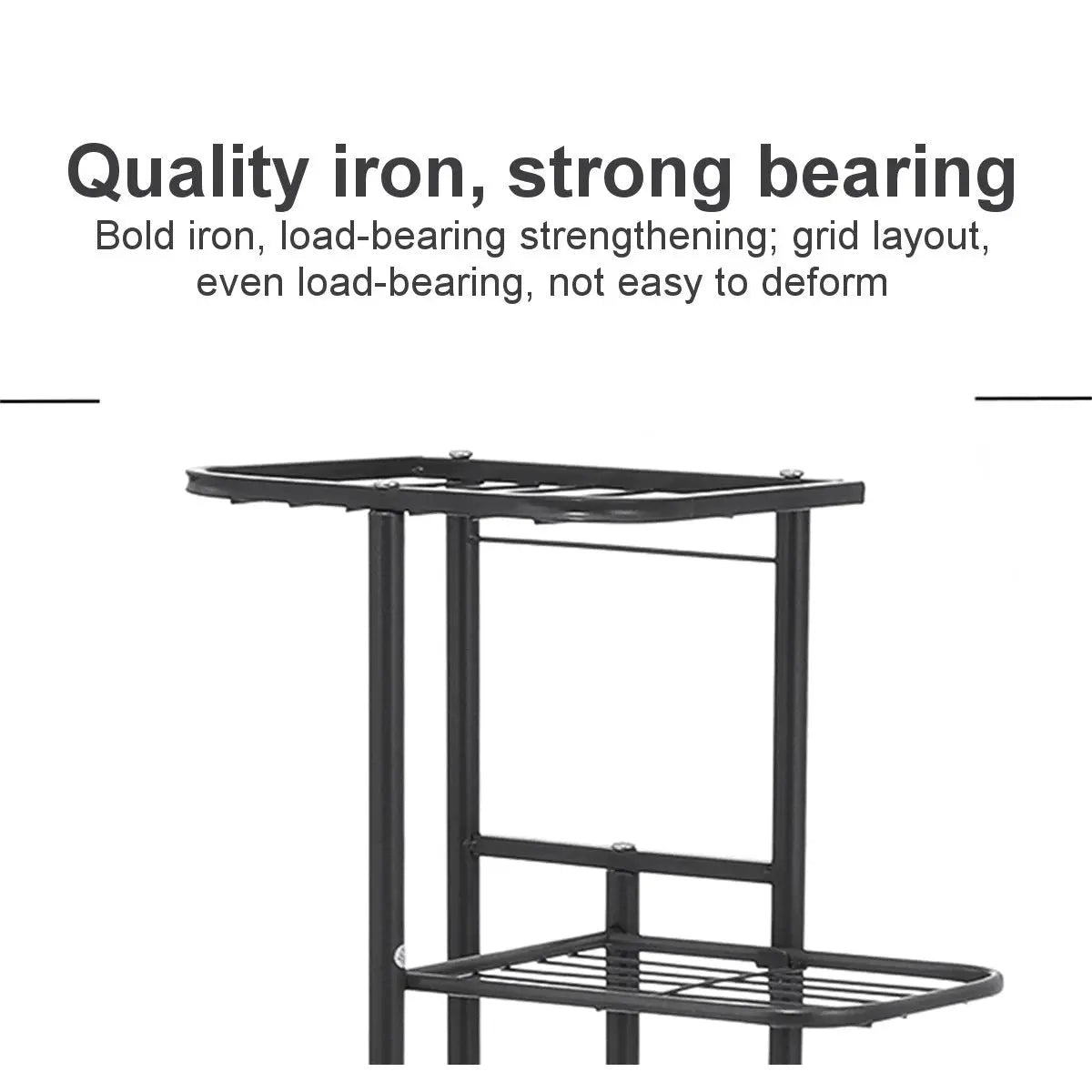 Cordlal Shining Iron Plant Stand Six to Eight Layers Flower Pot Rack Organizer for Home Garden Decor