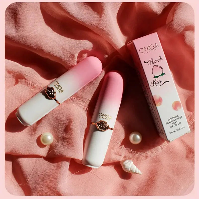 Peach Color Change Jelly Lipstick Moisturizing Lip Balm Non Sticky Cup Warm Temperature Activated Shade