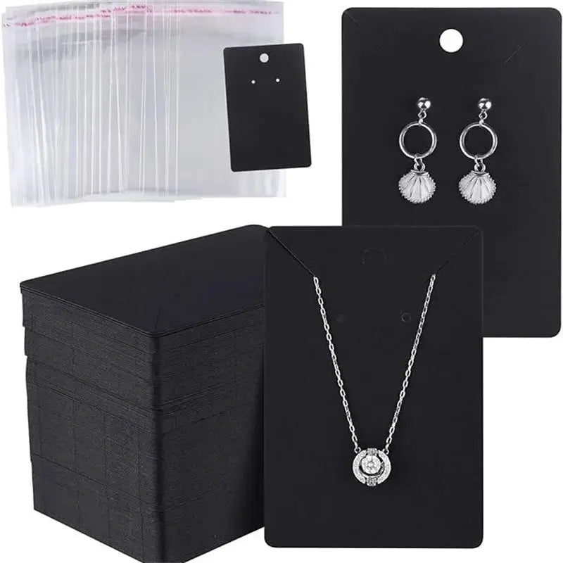 50 Pcs Blank 6x9cm Necklace Earring Jewelry Cards Paper Display Tags For Jewelry Making