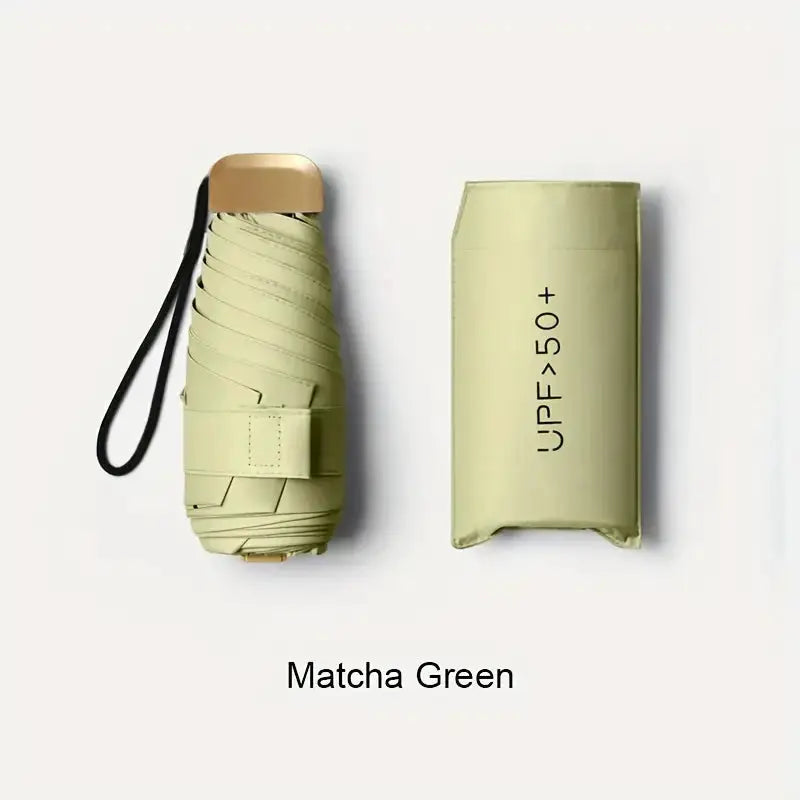 Ultra Light UV Protection Umbrella Compact Foldable Design Stainless Steel Handle For Sun And Rain 190T Canopy