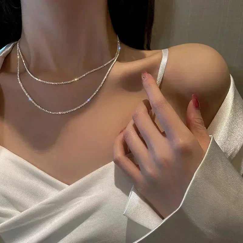 Clavicle Necklace for Women Choker Style Fashion Jewelry Pendant for Wedding Party Birthday Gift