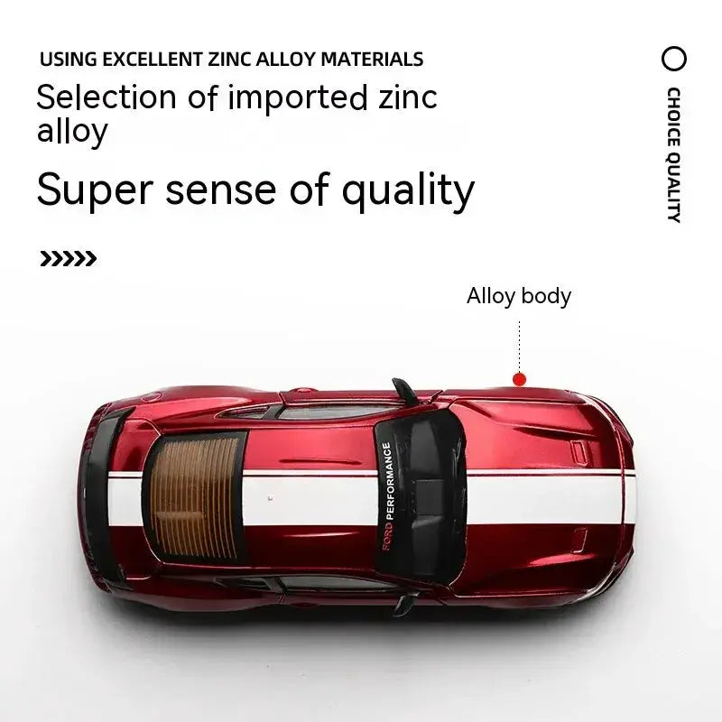 CCA DIY Customizable One to Forty Three Scale Ford Mustang Alloy Car Model Kit for Hobbyists and Enthusiasts