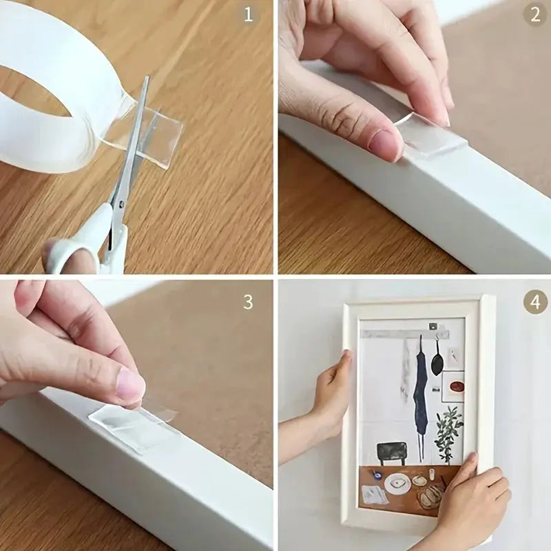 5M Double Contact Nano Tape Extra Strong Adhesive For Kitchen And Bathroom Waterproof And Cleanable