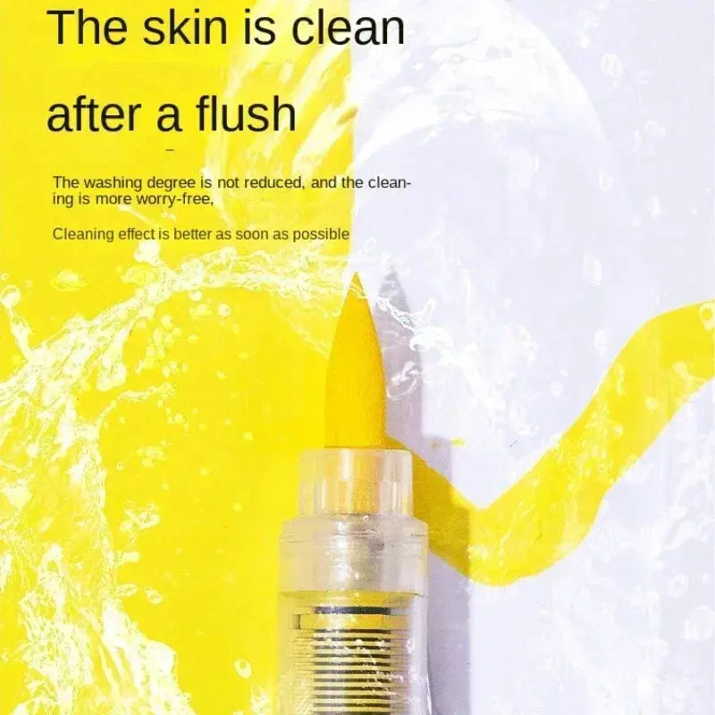 GUANGNA acrylic paint pen with brush tip, yellow direct-liquid marker