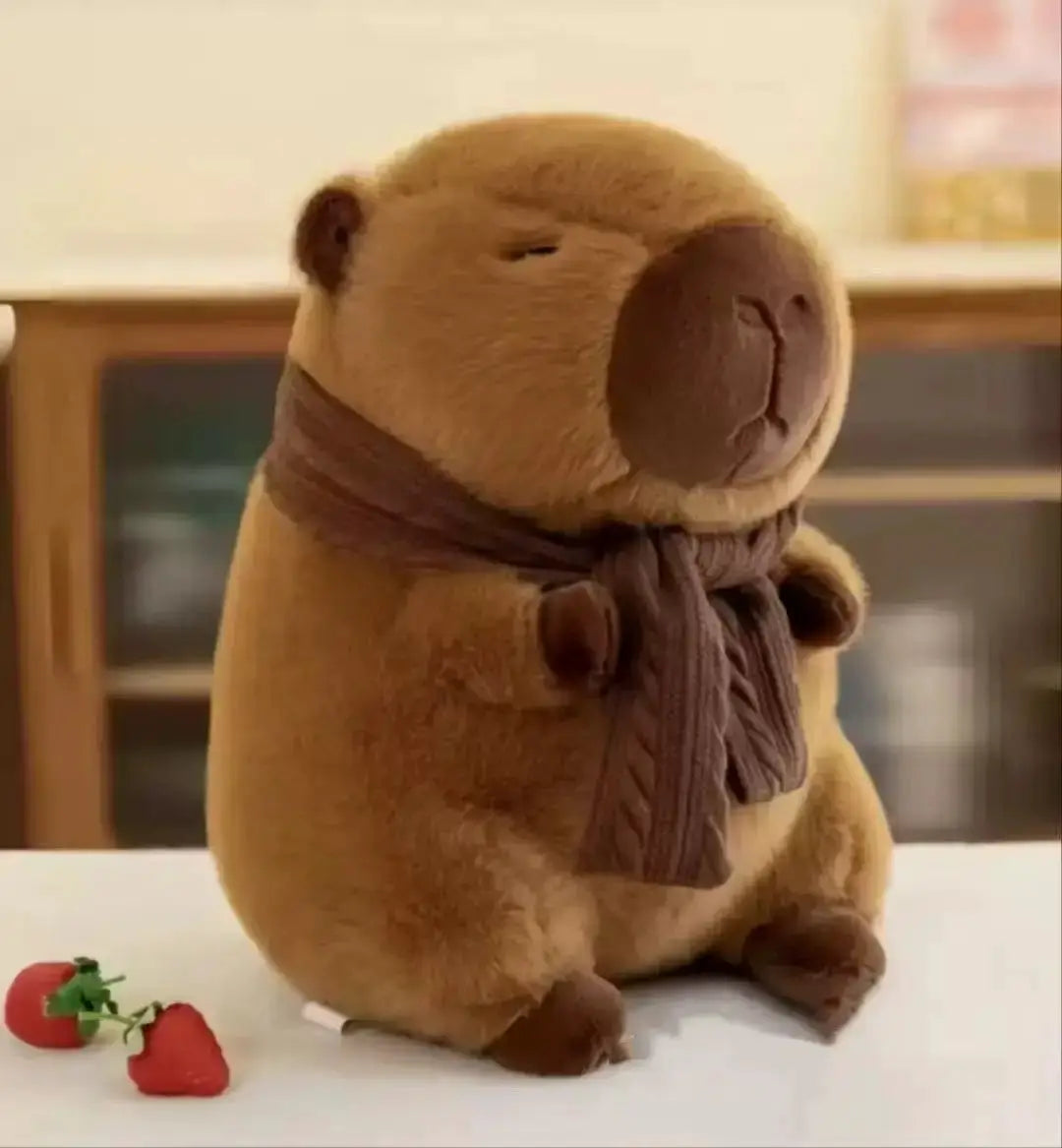 23cm Capybara Plush Toy Anime Style Stuffed Animal Soft Doll Gift For Christmas And Thanksgiving
