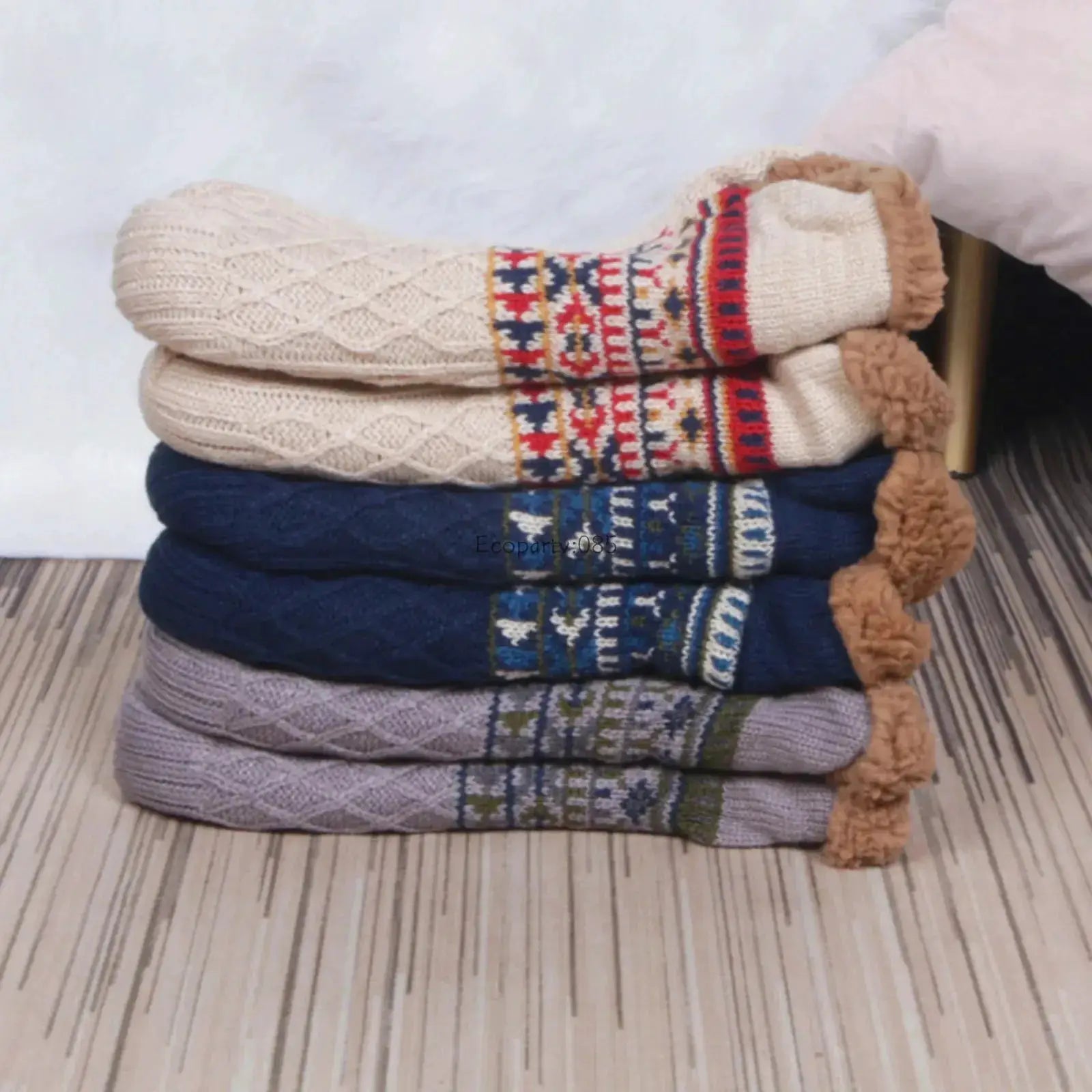 CozyCloud Super Warm Winter Non Slip Floor Socks For Women And Men Velvet Coral Fleece With Silicone Grips