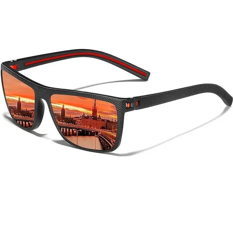 PulseOptics Square Polarized Sunglasses Unisex Lightweight Frames With Glare Reducing TAC Lenses