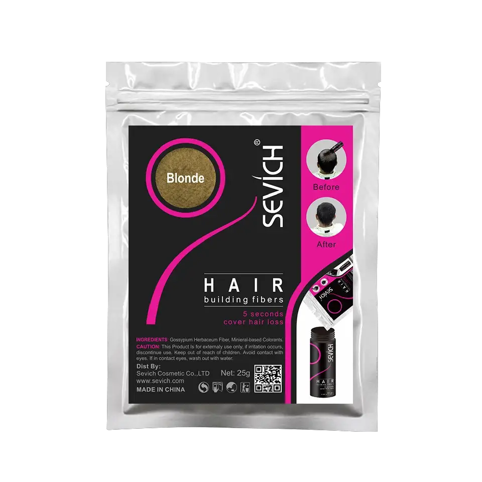 SEVICH 25g Hair Fibers Refill Bag Bald Extension Hair Growth Powder Salon Professional Hair Treatment Unisex Hair Loss Products
