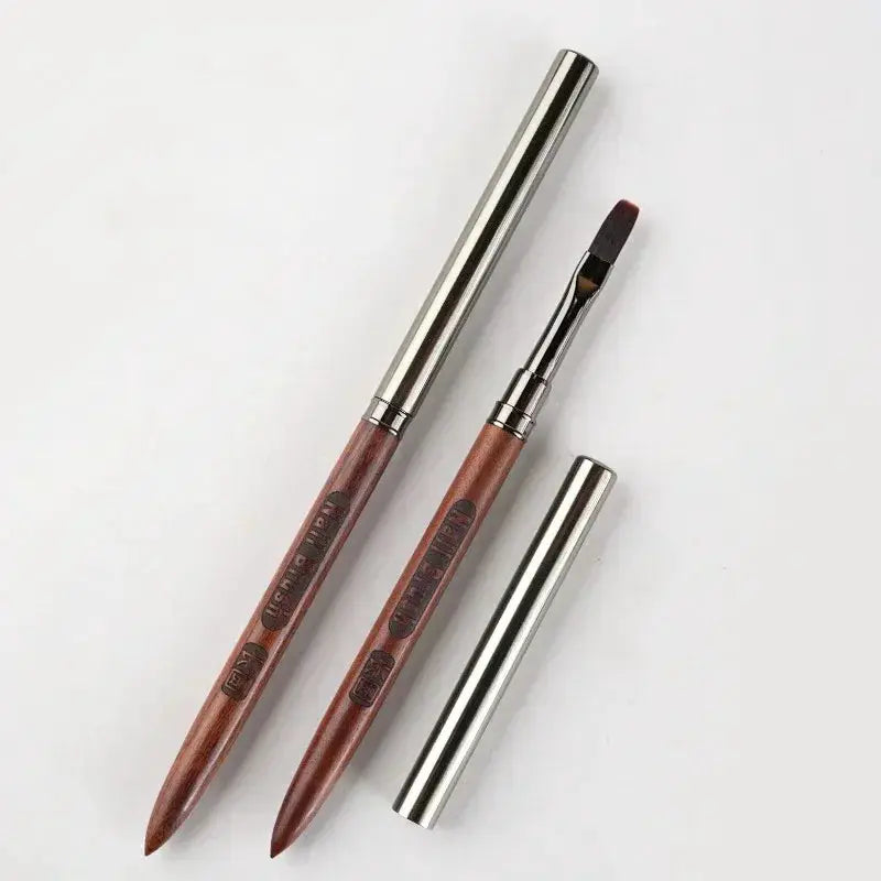 NailCraft Wood Gel Painting Brush For Gel Tip Extensions And Acrylic Builder With Precision Fine Bristles For Nail Art