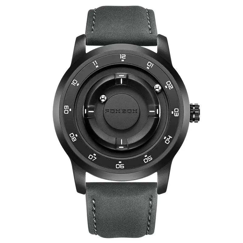 FOXBOX men's green silicone watch; black case, green strap, waterproof outdoor sport