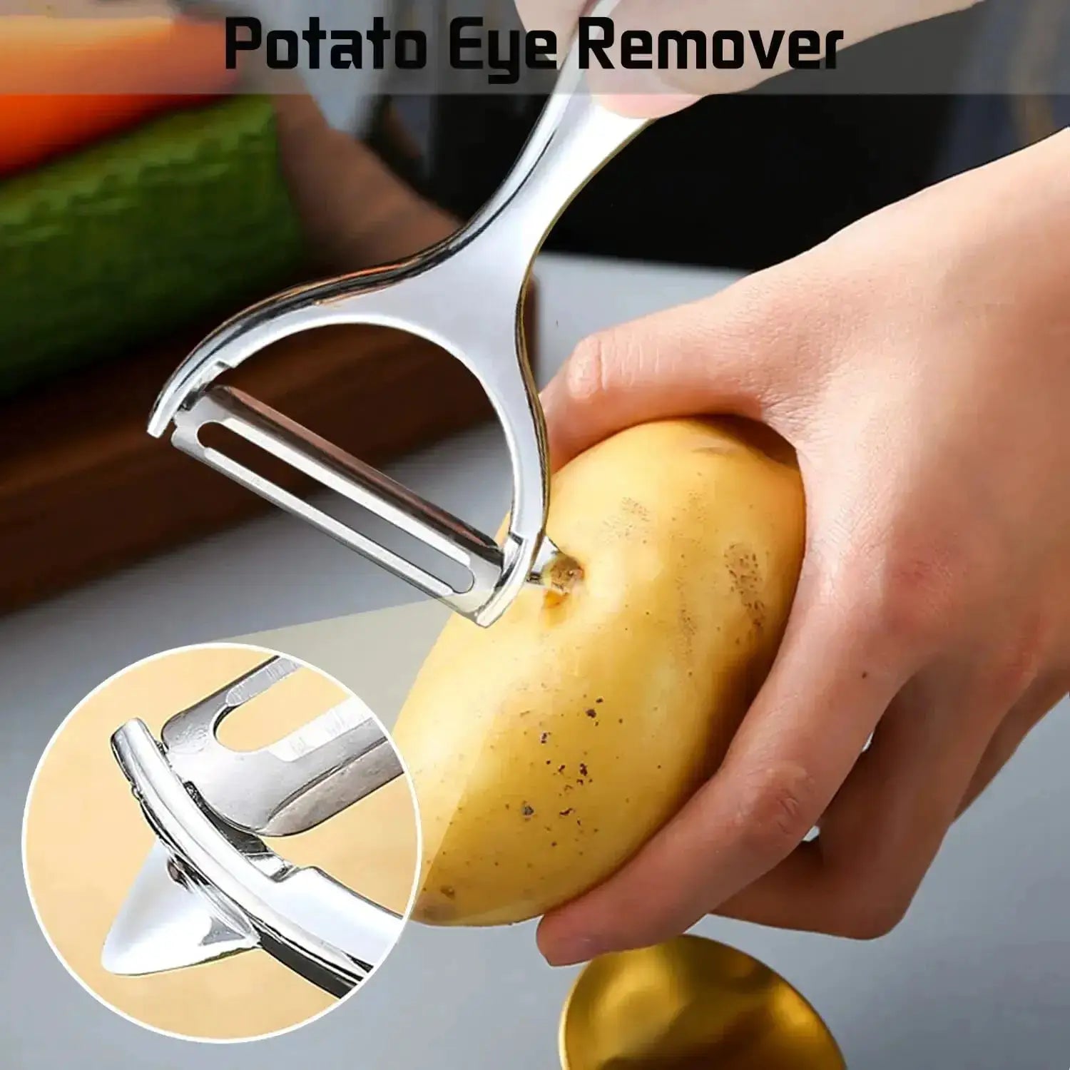 Chef's Choice Stainless Steel Vegetable Peeler Multi Function Carrot Grater Ergonomic Left And Right Hand Design