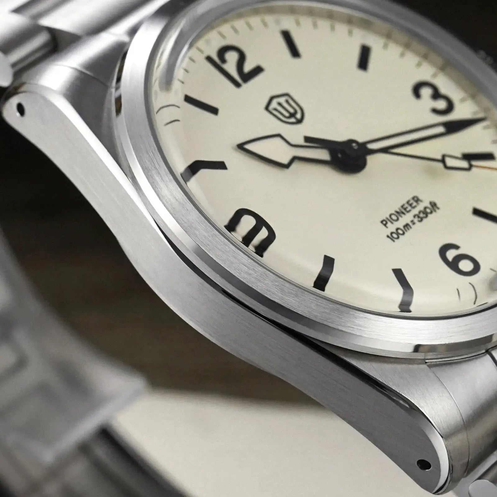 Watchdives WD1960S V2 wristwatch; stainless steel case, cream dial