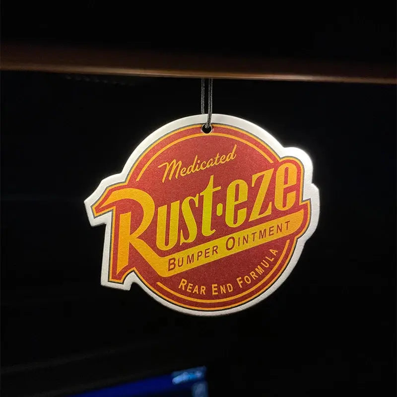 Rust Eze Car Air Freshener Perfume Pendant for Rearview Mirror Suspension with Super Cologne Fragrance