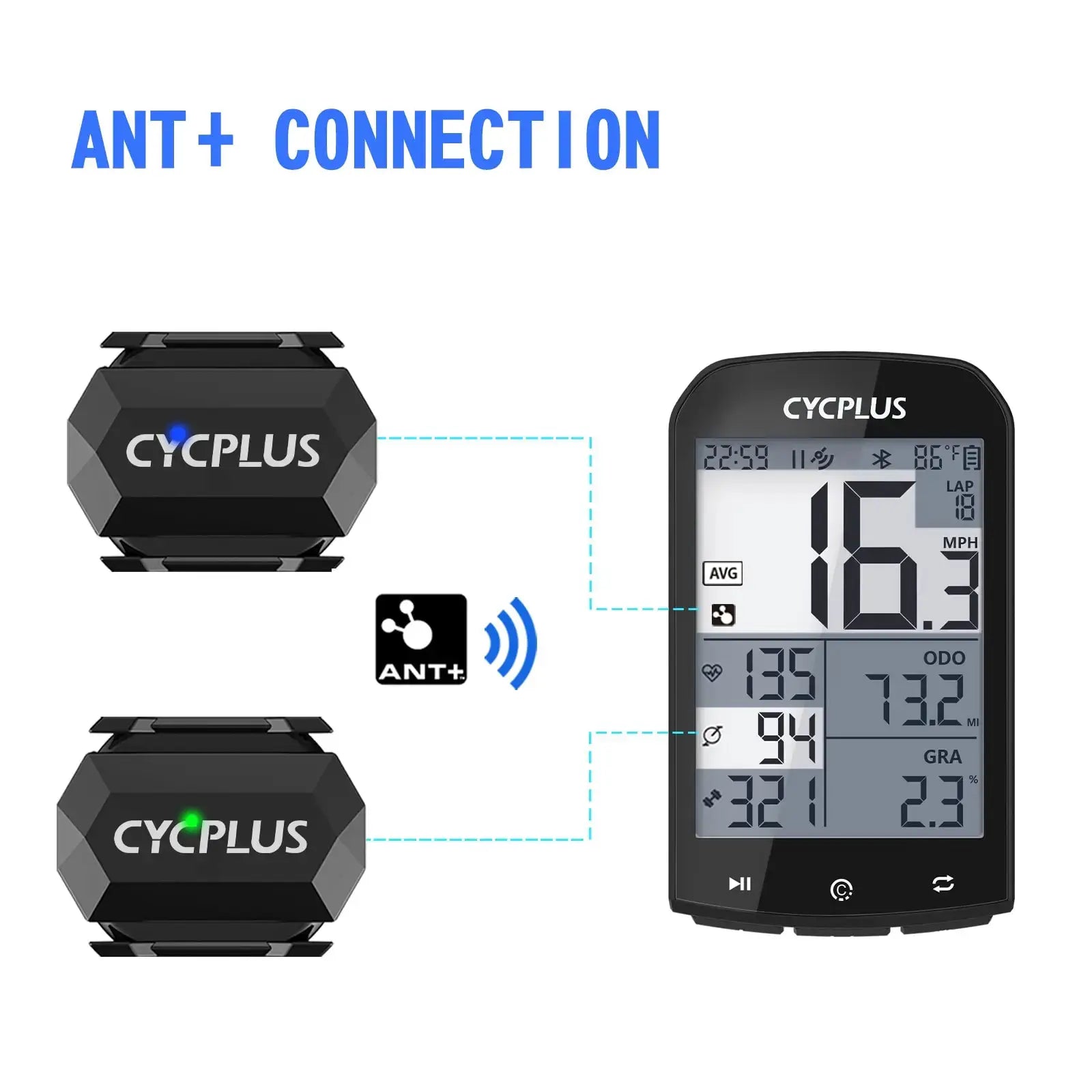 CYCPLUS Cadence Speed Dual Sensor For ANT Plus BLE Five Point Zero XOSS Strava Bike Computer