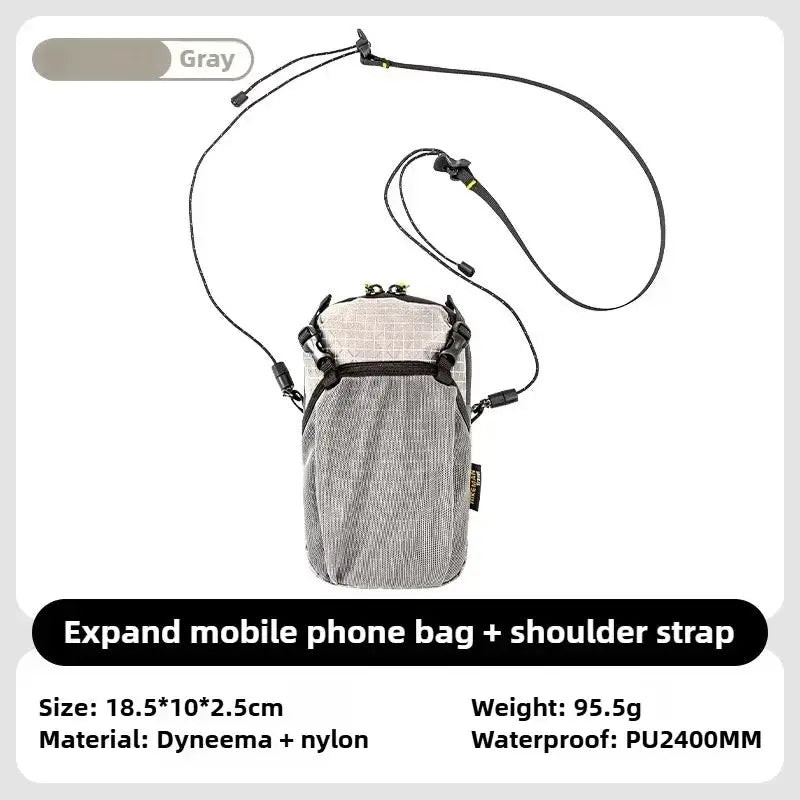Hikeman Water Bottle Holder Bag With Phone Pocket Quick Adjust Strap Waterproof 420D Nylon For Cycling Hiking Camping