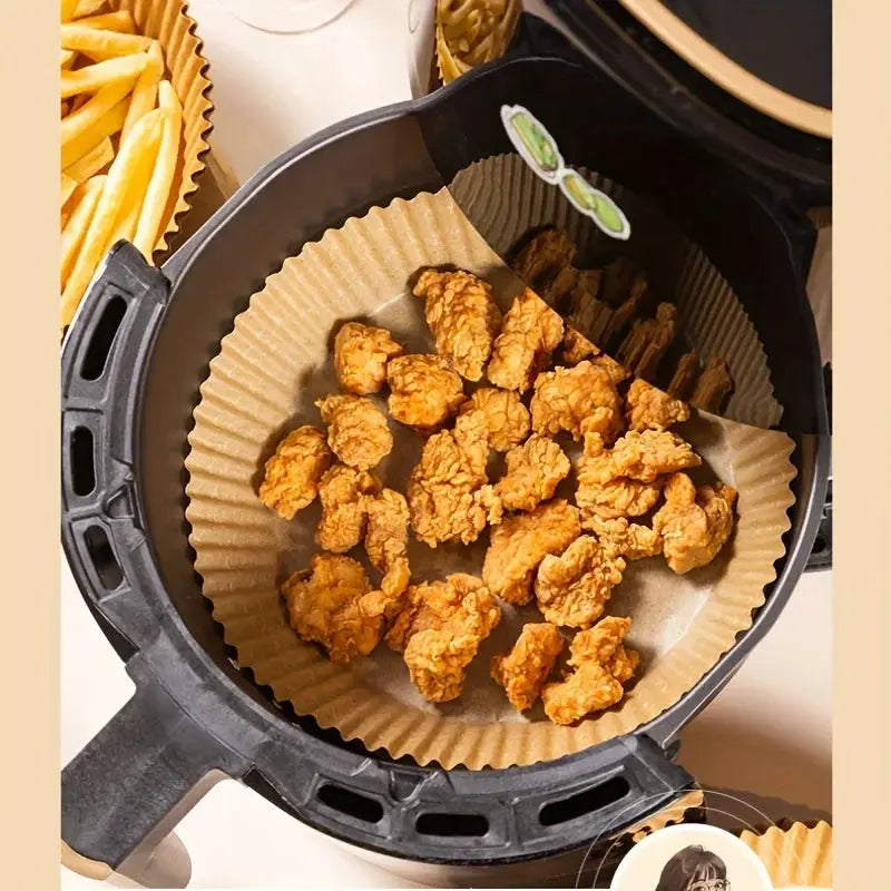 Air Fryer Paper Liners Disposable Parchment Paper Oil Proof Waterproof Nonstick Round, Square And Rectangle