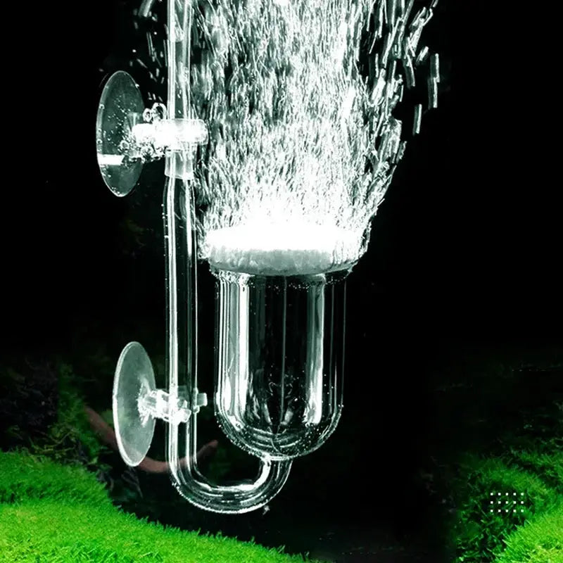 CO2 Diffuser For Aquarium Bubble Reactor And CO2 System Atomizer With Suction Cup For Live Plants