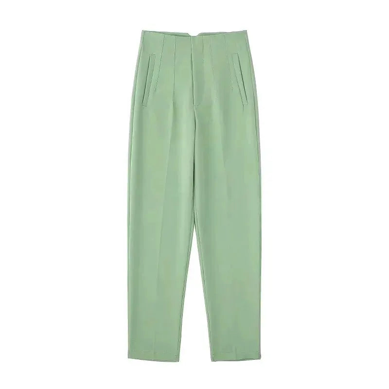 HXAO Ladies High Waist Formal Office Pants Pencil Trousers For Women Black Pink White