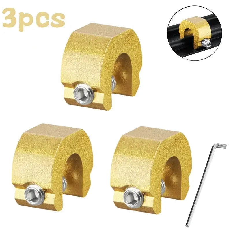 Simples Market 3-piece gold aluminum window lock stopper set with Allen key