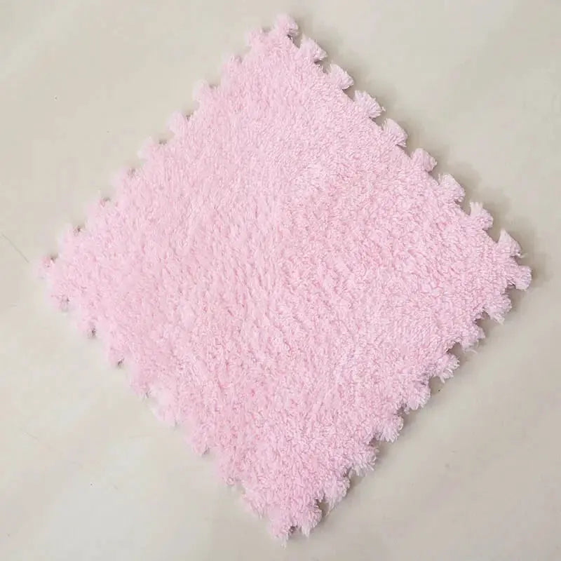 Soft plush EVA foam puzzle play mat, pink, Simples Market, 30cm