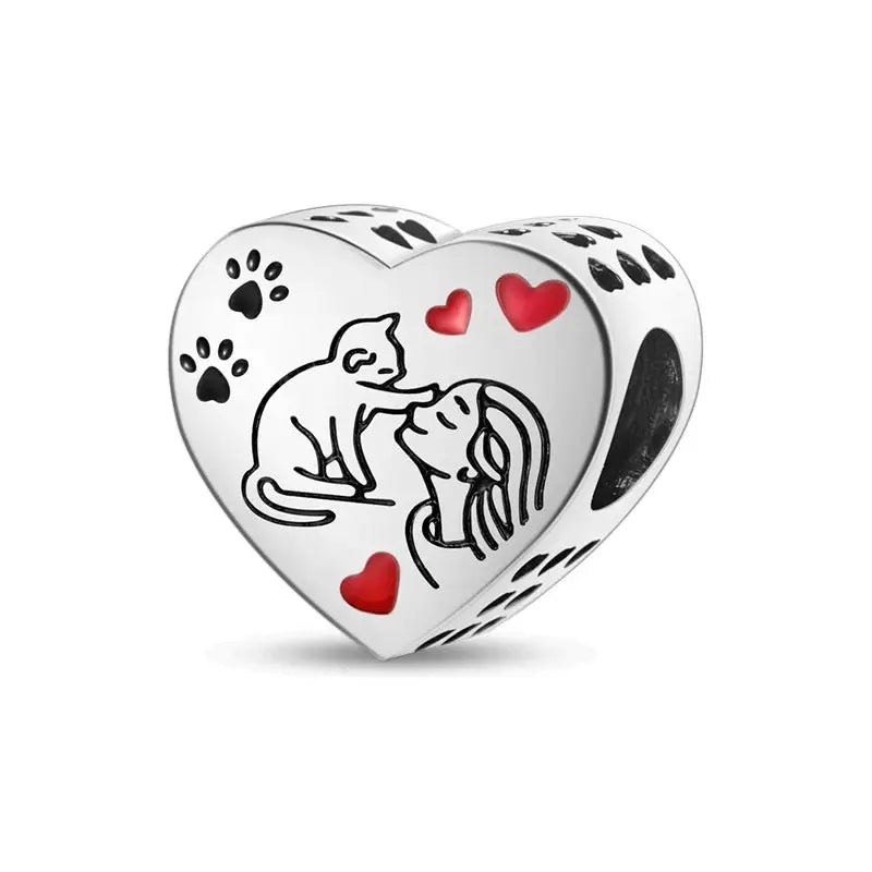 925 Silver Charms Beads for Pandora Style Bracelets Women Animal Charms in Blue Red Green Pink Yellow Gift