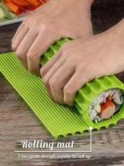 EcoChef Sushi Roll Mat Non Slip Fine Grain Silicone For Easy Consistent Home Rolls