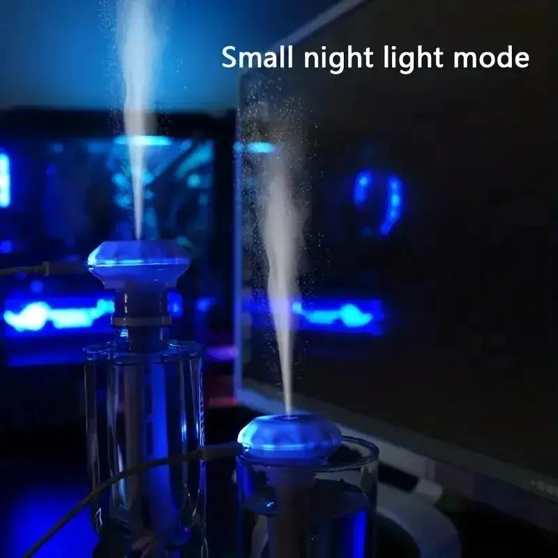 Super Quiet Portable Mist Humidifier Adjustable Length for Office Bedroom Car Travel No Water Bottle Needed Enhances Air